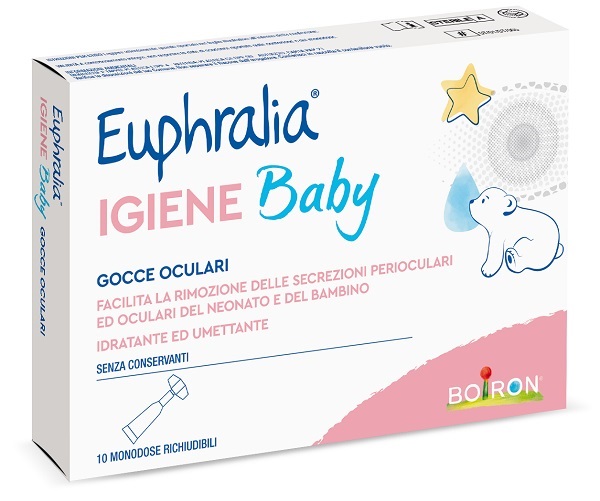 GOCCE OCULARI EUPHRALIA IGIENE BABY 10 MONODOSE RICHIUDIBILI X 0,5 ML - Farmadott.it