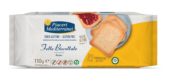 PIACERI MEDITERRANEI FETTE BISCOTTATE 110 G - Farmadott.it