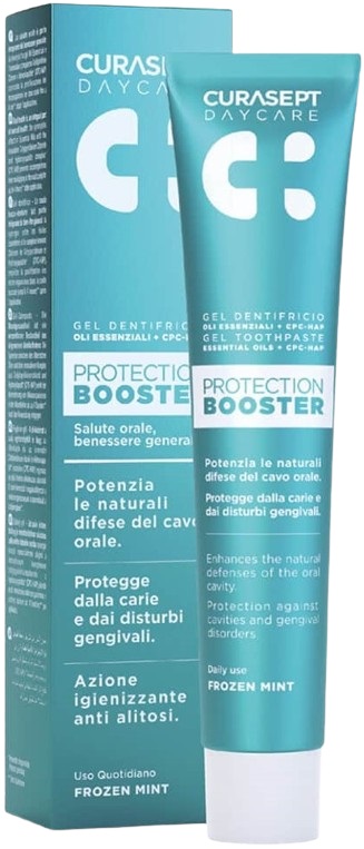 CURASEPT DAYCARE DENTIFRICIO PROTECTION BOOSTER FROZEN MINT 75 ML - Farmadott.it