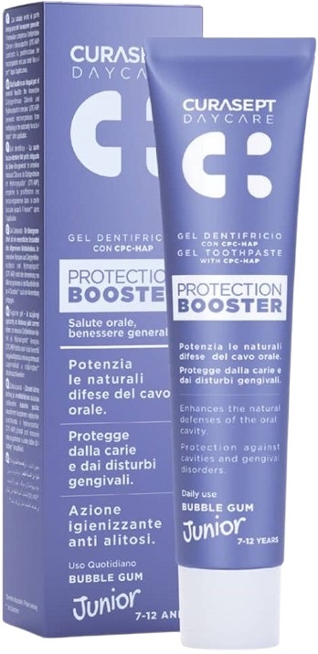 CURASEPT DAYCARE DENTIFRICIO PROTECTION BOOSTER JUNIOR 50 ML - Farmadott.it