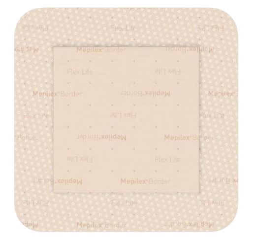 MEDICAZIONE IN SCHIUMA DI POLIURETANO MEPILEX BORDER FLEX LITE 7,5X7,5 CM 5 PEZZI - Farmadott.it