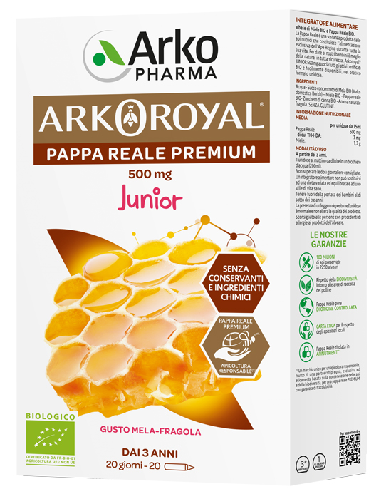 ARKOROYAL JUNIOR PAPPA REALE 500MG BIO 20 FIALOIDI PROMO - Farmadott.it