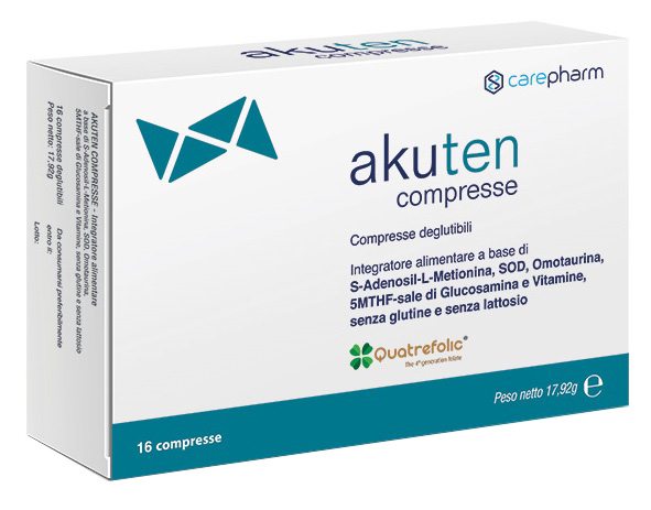 AKUTEN 16 COMPRESSE DEGLUTIBILI SENZA GLUTINE E LATTOSIO - Farmadott.it