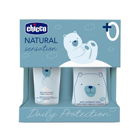 CHICCO NATURAL SENSATION SET BAGNOSHAMPOO+PASTA LENITIVA - Farmadott.it