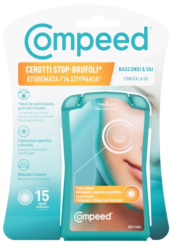 COMPEED CEROTTI STOP BRUFOLI NASCONDI & VAI 15 PEZZI - Farmadott.it