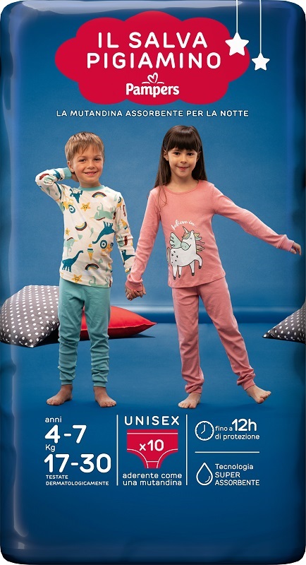 PANNOLINO PAMPERS BABYCARE SALVAPIGIAMINO S/M 10 PEZZI - Farmadott.it