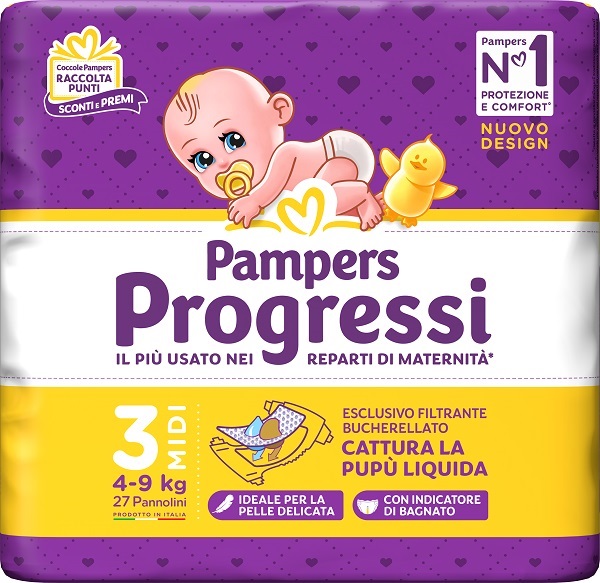 PAMPERS PROGRESSI MIDI 27 PEZZI - Farmadott.it