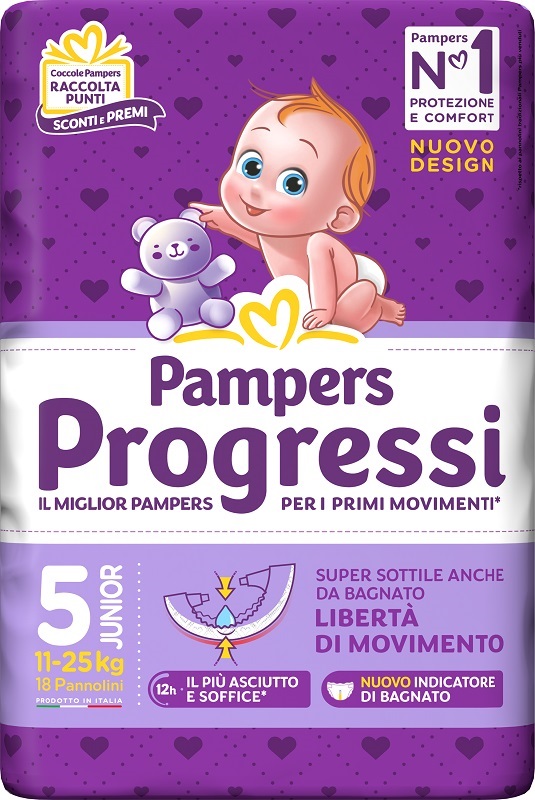 PAMPERS PROGRESSI JUNIOR 18 PEZZI - Farmadott.it