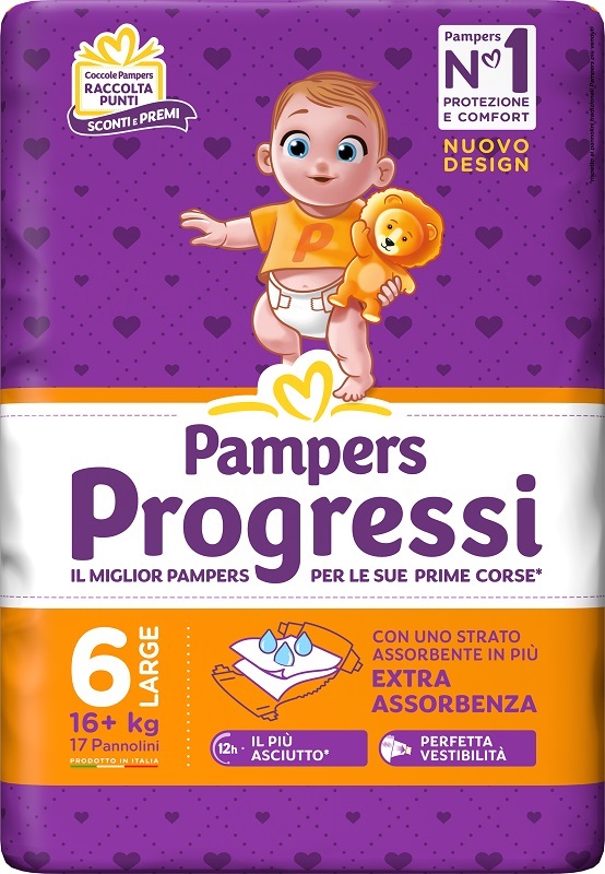 PAMPERS PROGRESSI XL 17 PEZZI - Farmadott.it