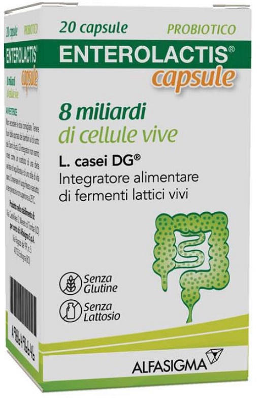 ENTEROLACTIS 20 CAPSULE 8 MILIARDI DI CELLULE VIVE - Farmadott.it