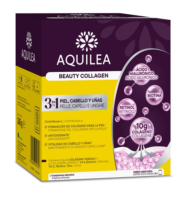 AQUILEA BEAUTY COLLAGEN 30 BUSTINE GUSTO FRAGOLA SENZA GLUTINE SENZA LATTOSIO - Farmadott.it