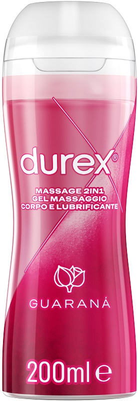 DUREX MASSAGE 2 IN 1 GEL MASSAGGIO CORPO E LUBRIFICANTE GUARANA' 200 ML - Farmadott.it