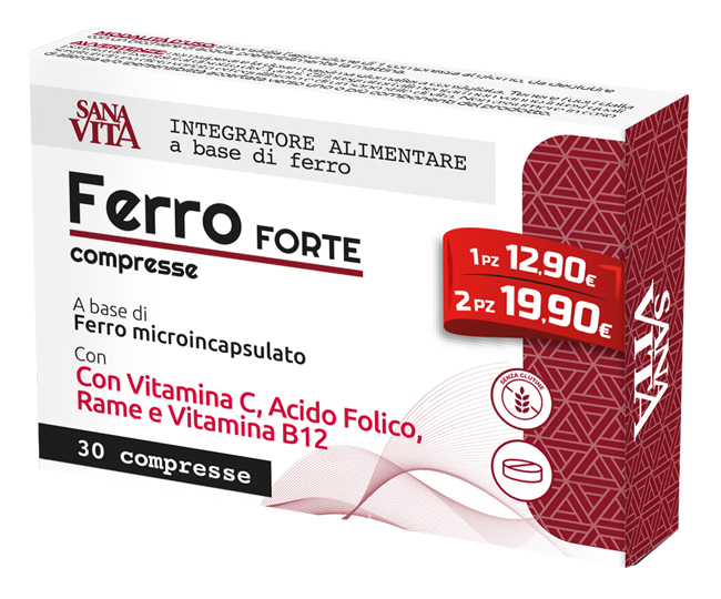 SANAVITA FERRO FORTE 30 COMPRESSE - Farmadott.it