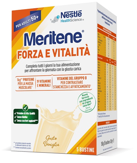 MERITENE FORZA E VITALITA' VANIGLIA 5 BUSTINE DA 30 G - Farmadott.it