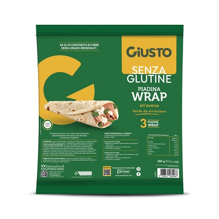 GIUSTO SENZA GLUTINE WRAP CON AVENA 3 PEZZI DA 60 G - Farmadott.it