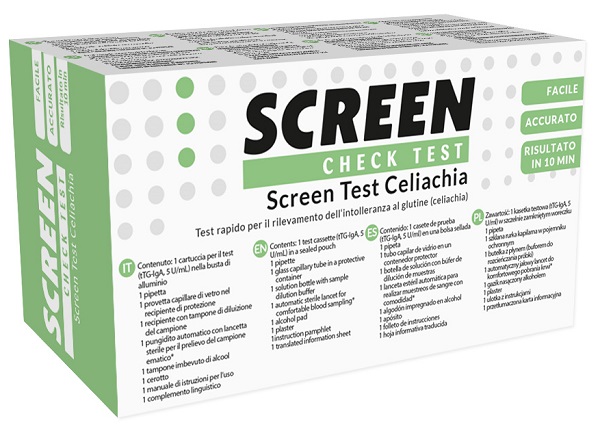 SCREEN TEST RAPIDO SCREEN TEST CELIACHIA PER RILEVAZIONE INTOLLERANZA GLUTINE 1 PEZZO - Farmadott.it