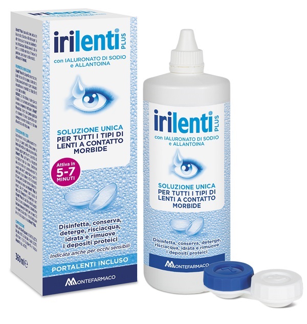 SOLUZIONE UNICA PER LENTI A CONTATTO IRILENTI 360 ML + PORTALENTI - Farmadott.it