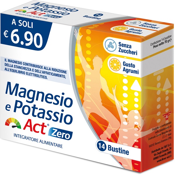 MAGNESIO E POTASSIO ACT ZERO 14 BUSTINE - Farmadott.it