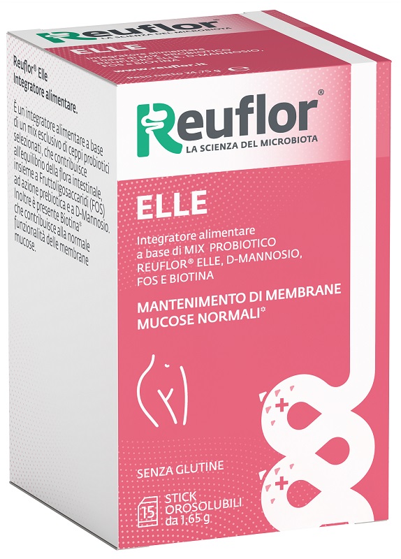 REUFLOR ELLE 15 STICK OROSOLUBILI DA 1,65 G SENZA GLUTINE - Farmadott.it