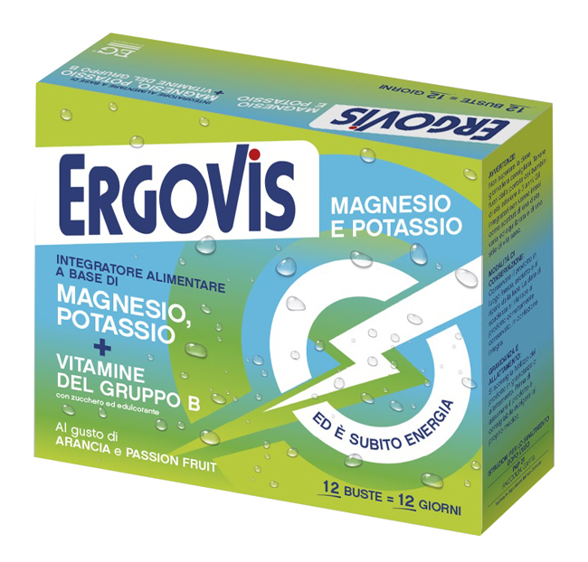 ERGOVIS MG+K VITAMINE B CON ZUCCHERO 12 BUSTINE - Farmadott.it