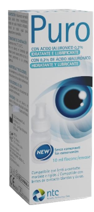 SOLUZIONE STERILE PER USO OFTALMICO PURO IDRATANTE E LUBRIFICANTE 0,2% ACIDO IALURONICO SENZA CONSERVANTI 10 ML - Farmadott.it