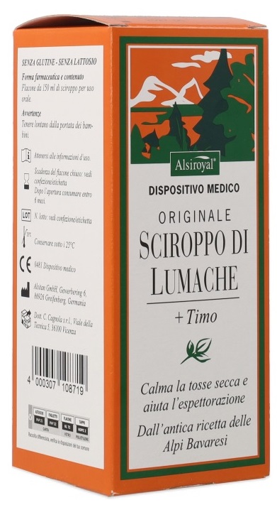 SCIROPPO LUMACHE ORIGINALE ALSITAN 150 ML - Farmadott.it