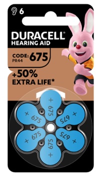 DURACELL EASY TAB 675 BLU BATTERIA PER APPARECCHIO ACUSTICO 6 PEZZI - Farmadott.it