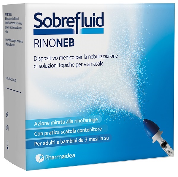 SOBREFLUID RINONEB DISPOSITIVO NEBULIZZATORE + SIRINGA LUER  LOCK DA 50 ML + AGOCANNULA PER PRELIEVO SOLUZIONE - Farmadott.it