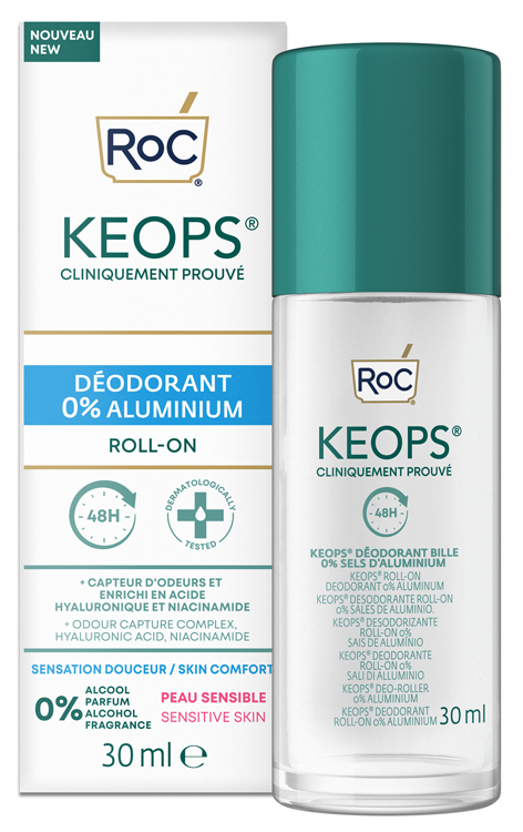 ROC KEOPS DEODORANT ROLL ON 0% ALUMINIUM 30 ML - Farmadott.it