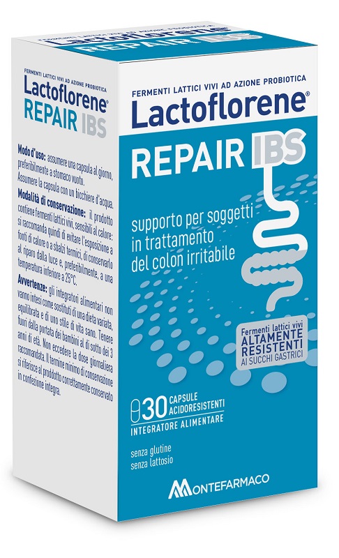LACTOFLORENE REPAIR IBS 30 CAPSULE ACIDORESISTENTI DA 375 MG SENZA GLUTINE SENZA LATTOSIO - Farmadott.it