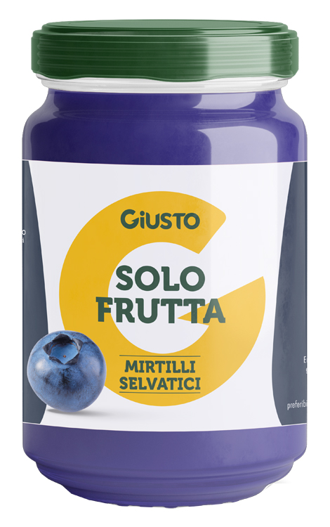 GIUSTO SOLO FRUTTA CONFETTURA MIRTILLI SELVATICI 220 G - Farmadott.it