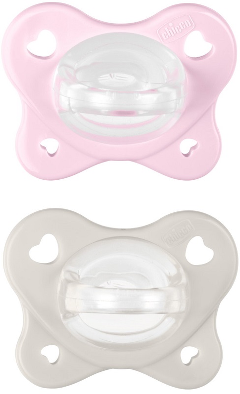 CHICCO DUAL SOFT SUCCHIETTO ROSA 2-6 MESI 2 PEZZI - Farmadott.it