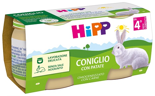 HIPP OMOGENEIZZATO CONIGLIO CON PATATE 2 PEZZI DA 80 G - Farmadott.it