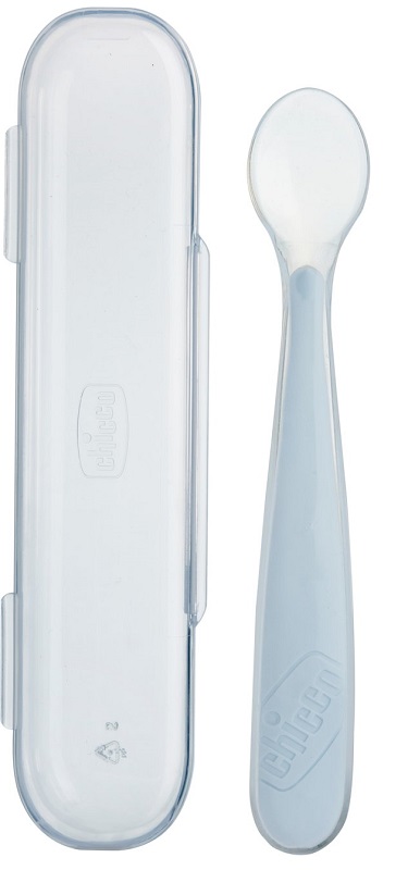 CHICCO CUCCHIAIO SILICONE CON CASE GRIGIO 6 MESI+ - Farmadott.it