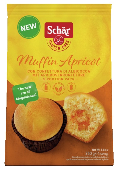 SCHAR MUFFIN APRICOT 5 PEZZI DA 50 G - Farmadott.it