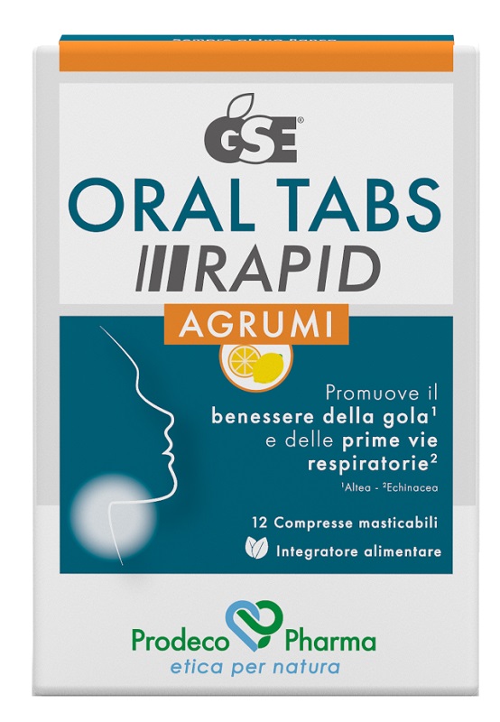 GSE ORAL TABS RAPID AGRUMI 12 COMPRESSE MASTICABILI - Farmadott.it