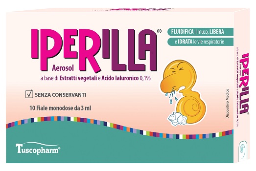 AEROSOL IPERILLA 10 FIALE MONODOSE DA 3 ML A BASE DI ESTRATTI VEGETALI E ACIDO IALURONICO 0,1% - Farmadott.it