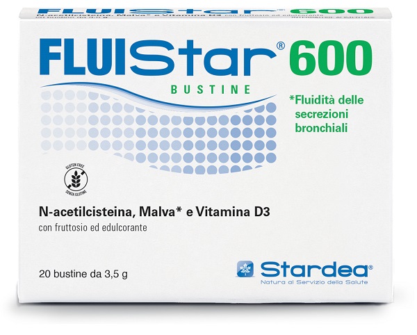 FLUISTAR 600 20 BUSTINE DA 3,5 G CON FRUTTOSIO ED EDULCORANTE SENZA GLUTINE - Farmadott.it