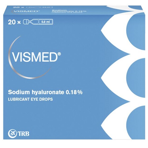 COLLIRIO LUBRIFICANTE VISMED CON ACIDO IALURONICO 0,18% 20 FIALETTE DA 0,3 ML - Farmadott.it